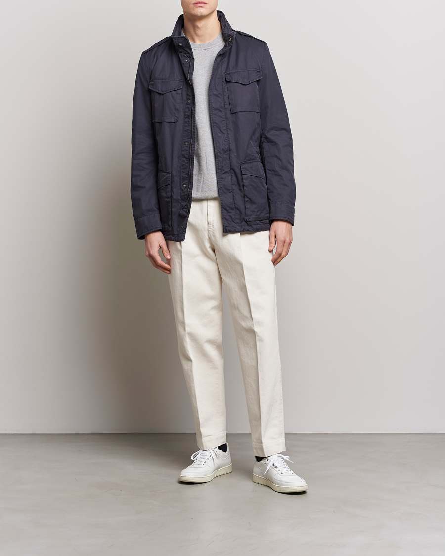 Herno Cotton Field Jacket Navy at CareOfCarl.com