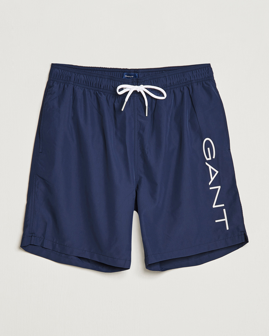 GANT Lightweight Logo Swimshorts Marine at CareOfCarl.com