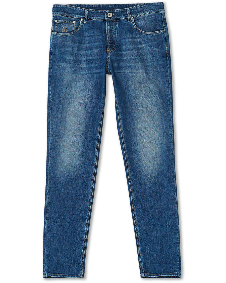 Brunello Cucinelli Slim Fit Jeans Medium Wash at CareOfCarl.com