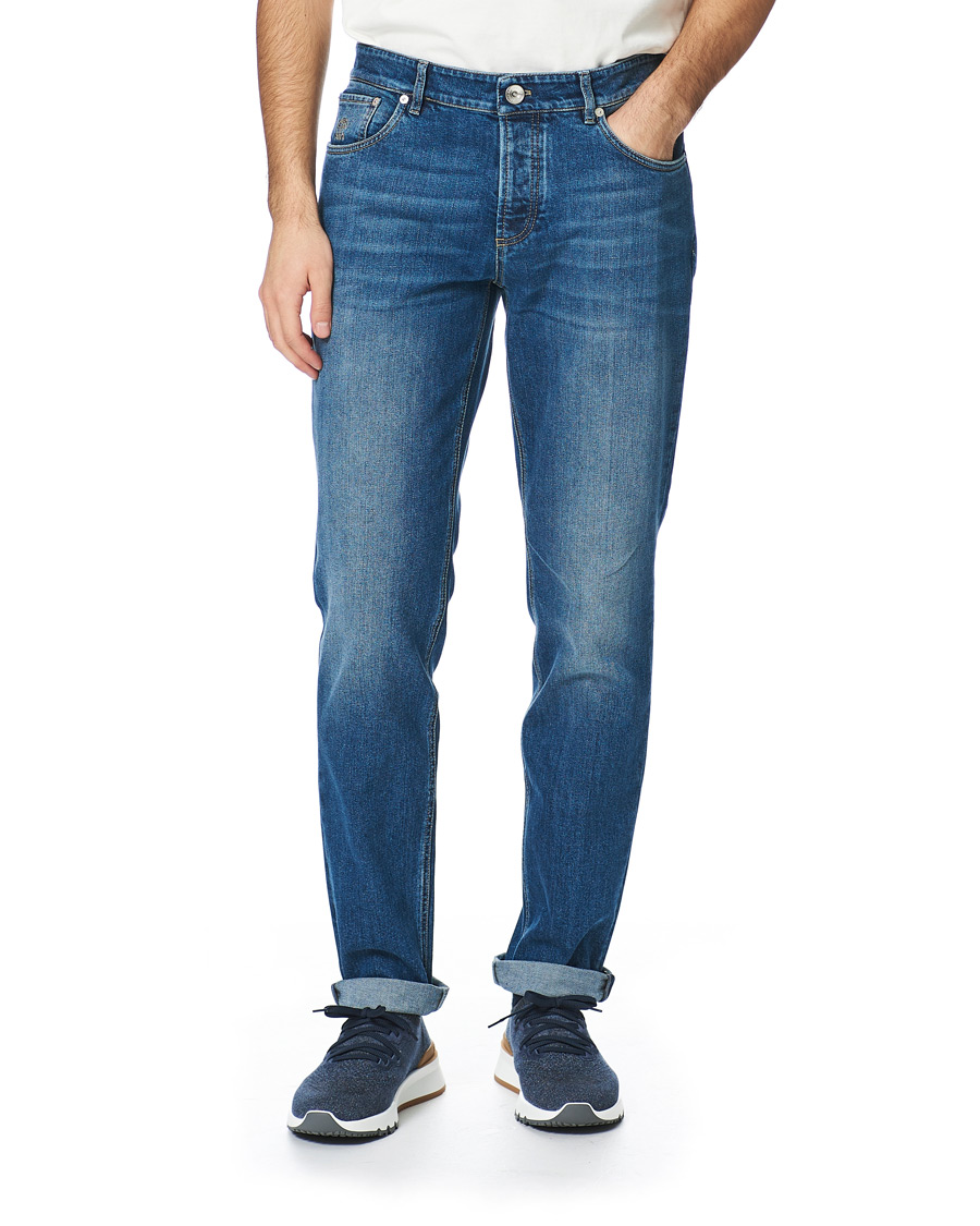 Brunello Cucinelli Slim Fit Jeans Medium Wash at CareOfCarl.com