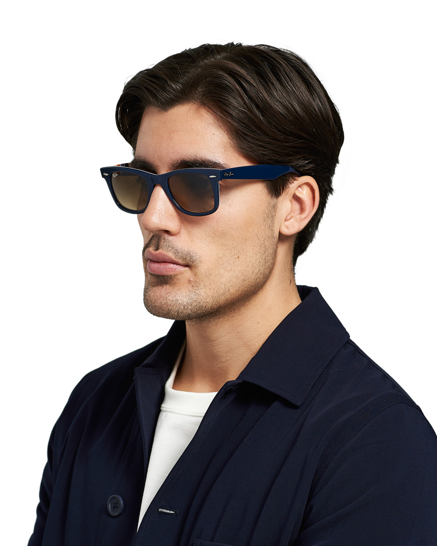 Navy wayfarer clearance sunglasses