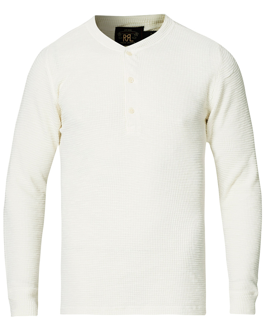 RRL Long Sleeve Henley Paper White at CareOfCarl.com