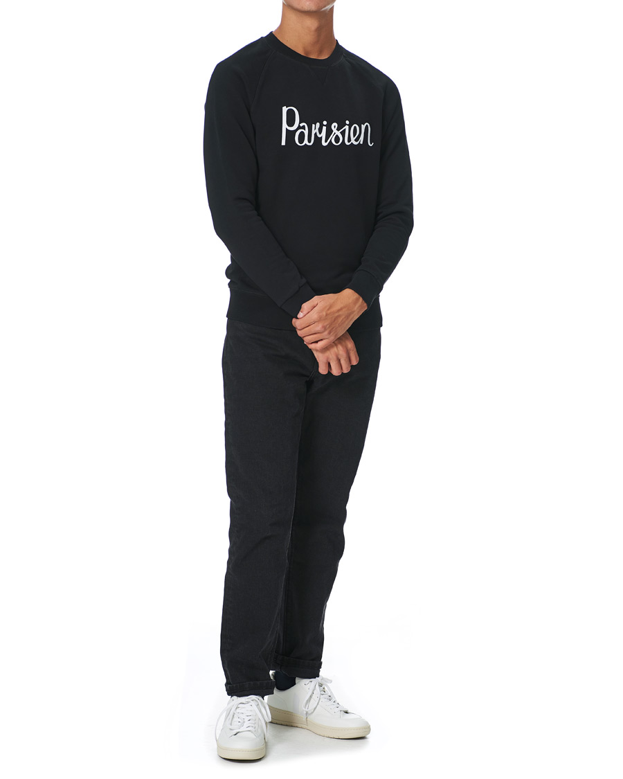 Maison Kitsuné Parisien Sweatshirt Black at CareOfCarl.com