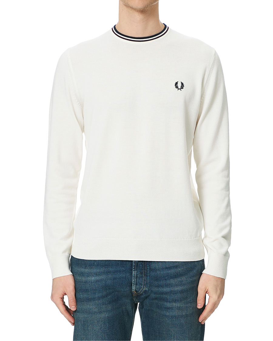 Fred perry jumper white new arrivals