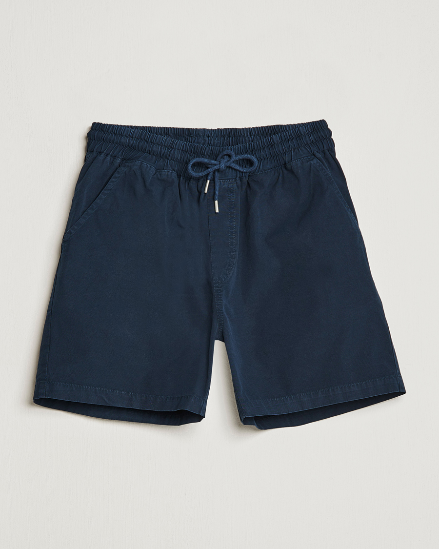 Colorful Standard Classic Organic Twill Drawstring Shorts Navy Blue at Care