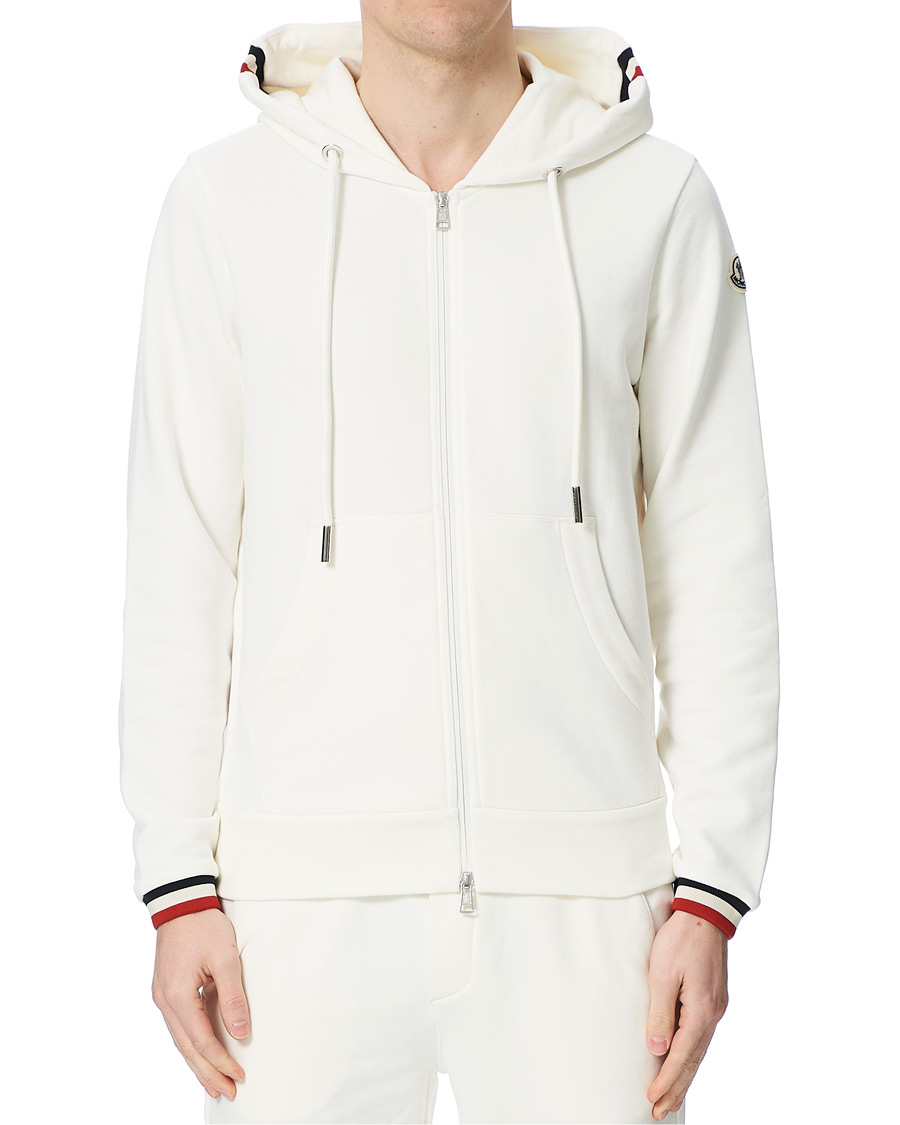 Moncler Maglia Full Zip Hoodie Off White at CareOfCarl