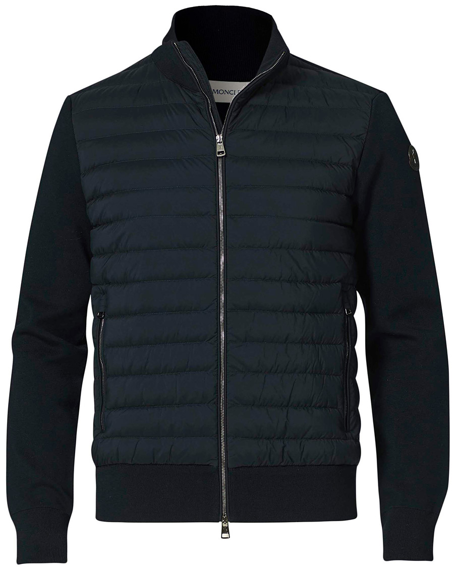 Moncler Cardigan Down Hybrid Navy at CareOfCarl.com