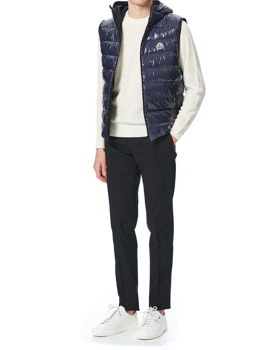 Moncler Lappe Down Ripstop Vest Navy at CareOfCarl