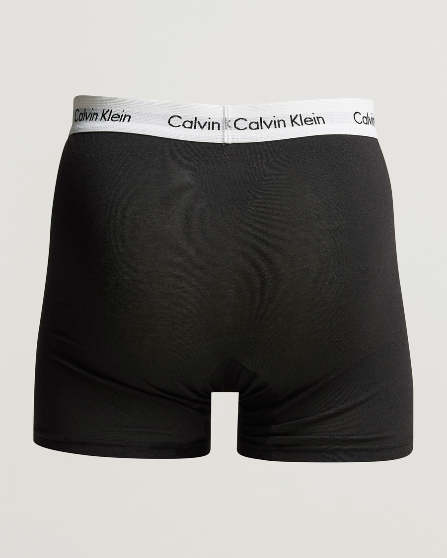 Calvin Klein Pure Cotton Stretch 3-pack Hip Brief in Black for Men