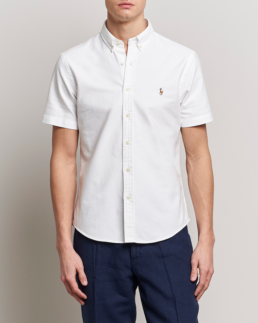 White ralph lauren short sleeve sales shirt