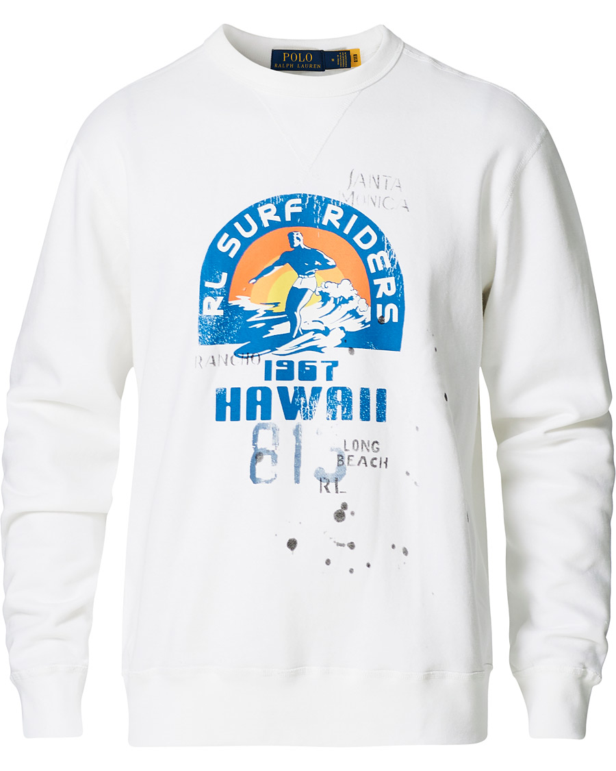 Polo Ralph Lauren RL Surf Riders purchases Hawaii Sweatshirt Mens 2XL White Crewneck New