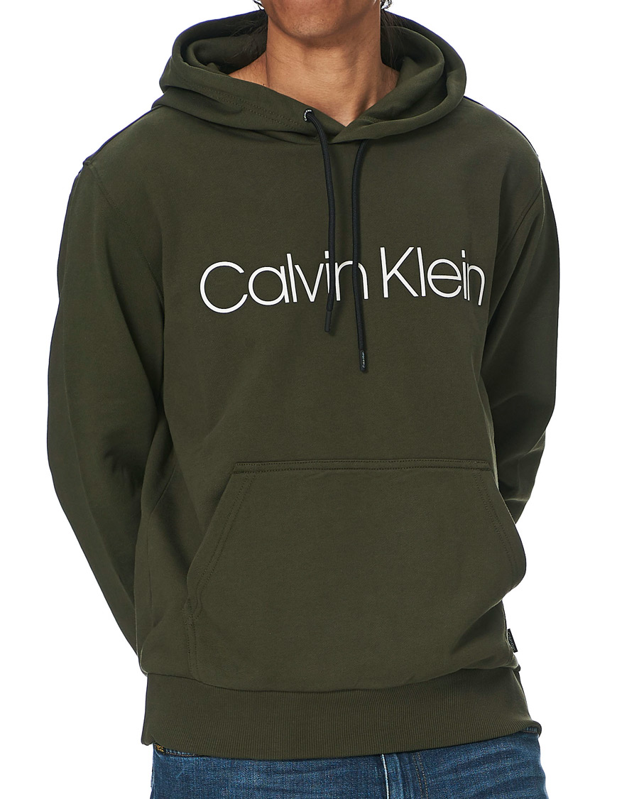 Shops Dark olive green hoodie by Calvin Klein