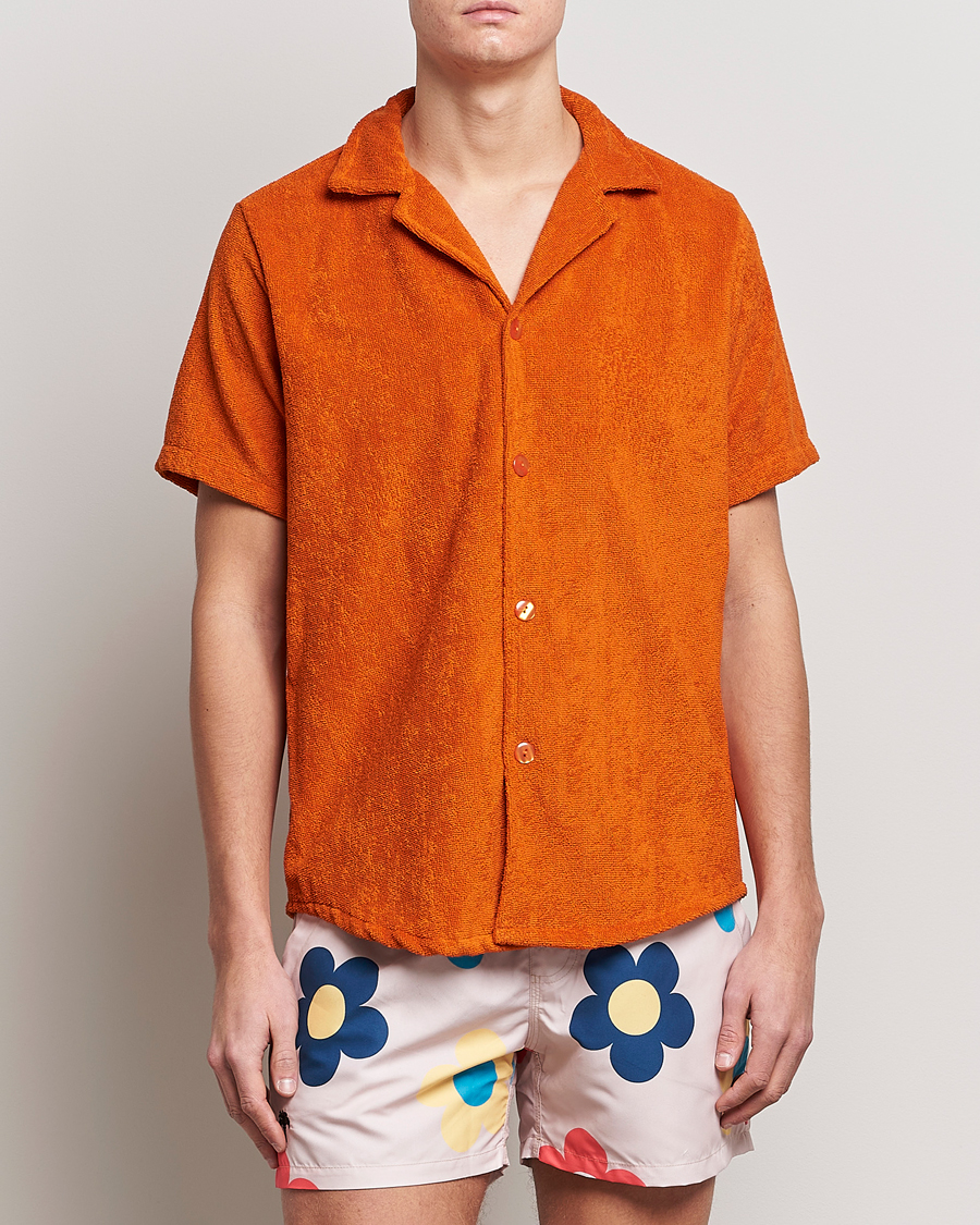 OAS Terry Cuba Short Sleeve Shirt Terracotta at CareOfCarl.com