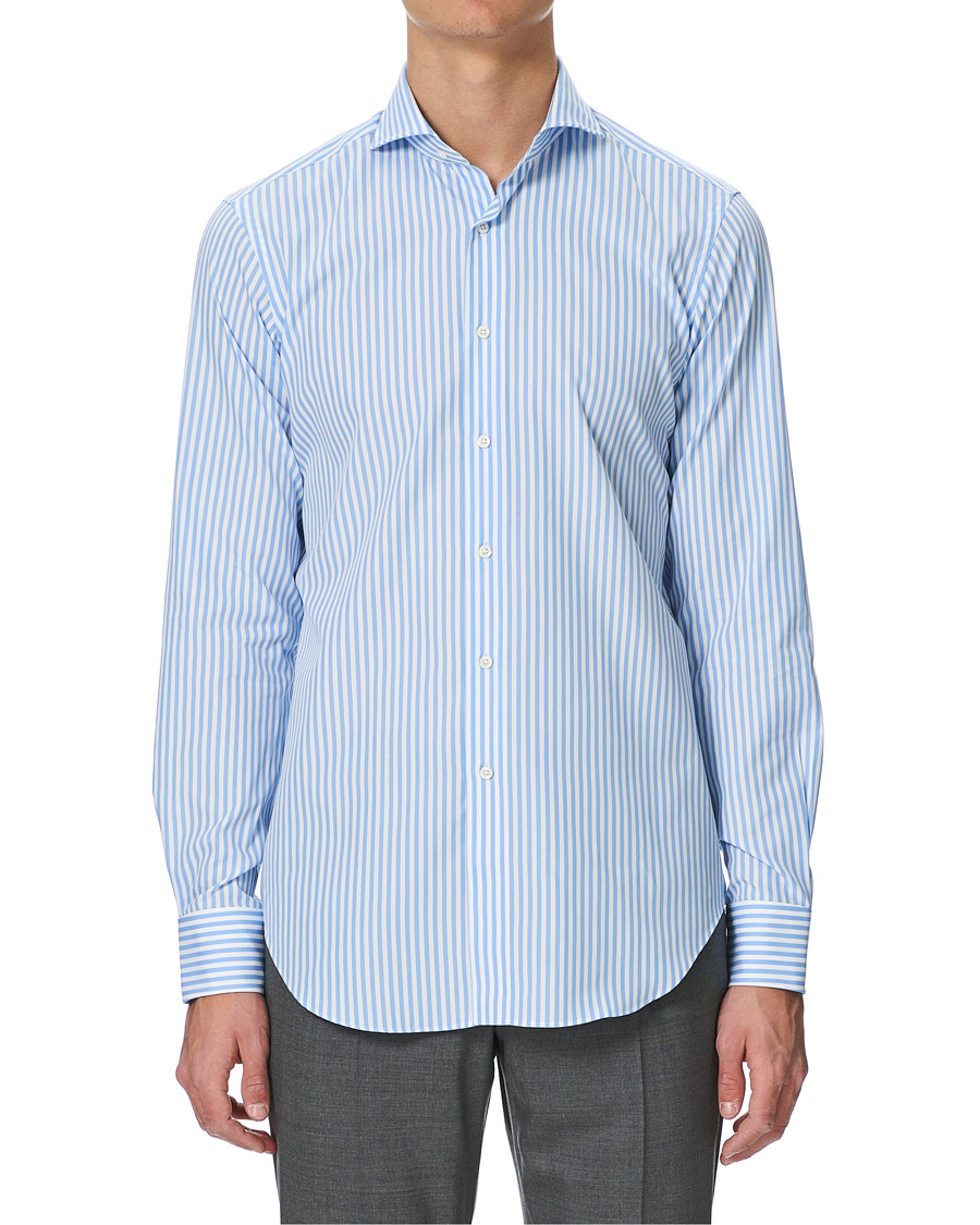 Kamakura Shirts Slim Fit Broadcloth Cut Away Shirt Light Blue at