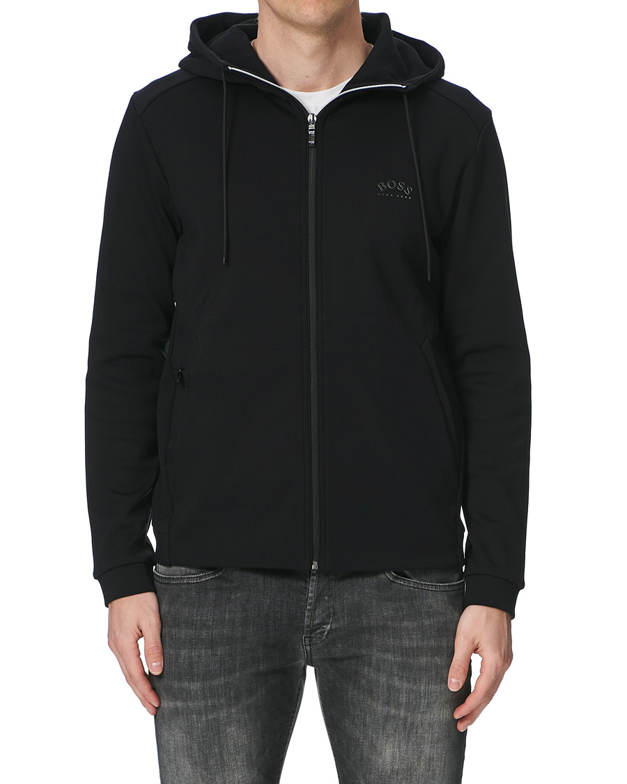 Boss athleisure saggy sales full zip hoodie black