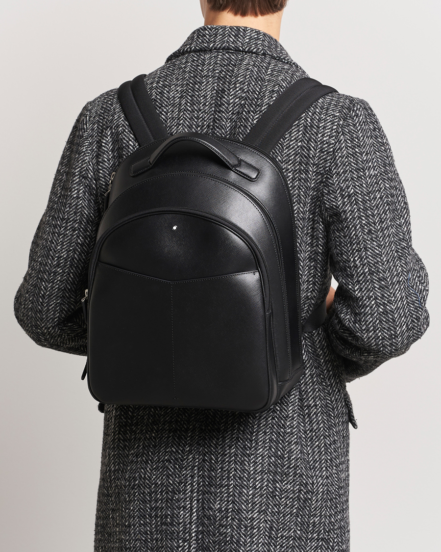 Montblanc Sartorial Backpack Medium 3 Comp Black at CareOfCarl.com