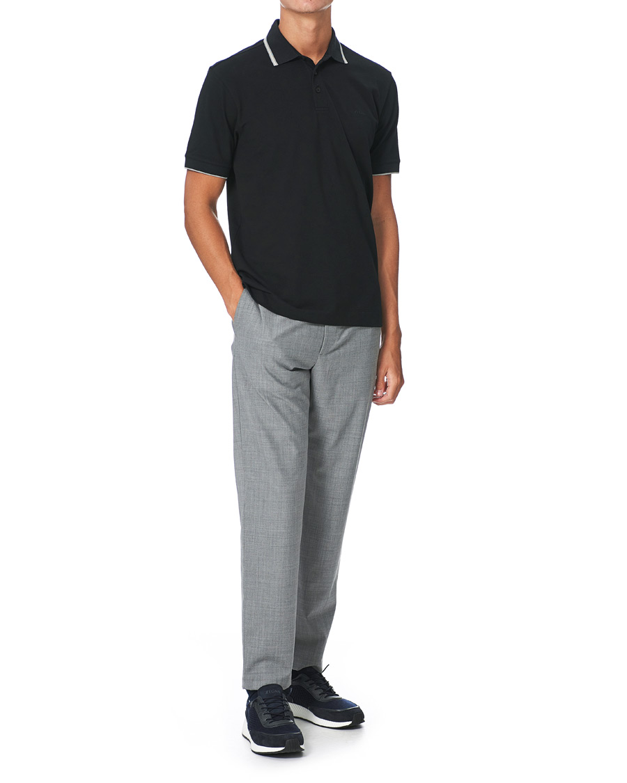 Z Zegna Piquet Stretch Polo Black at CareOfCarl