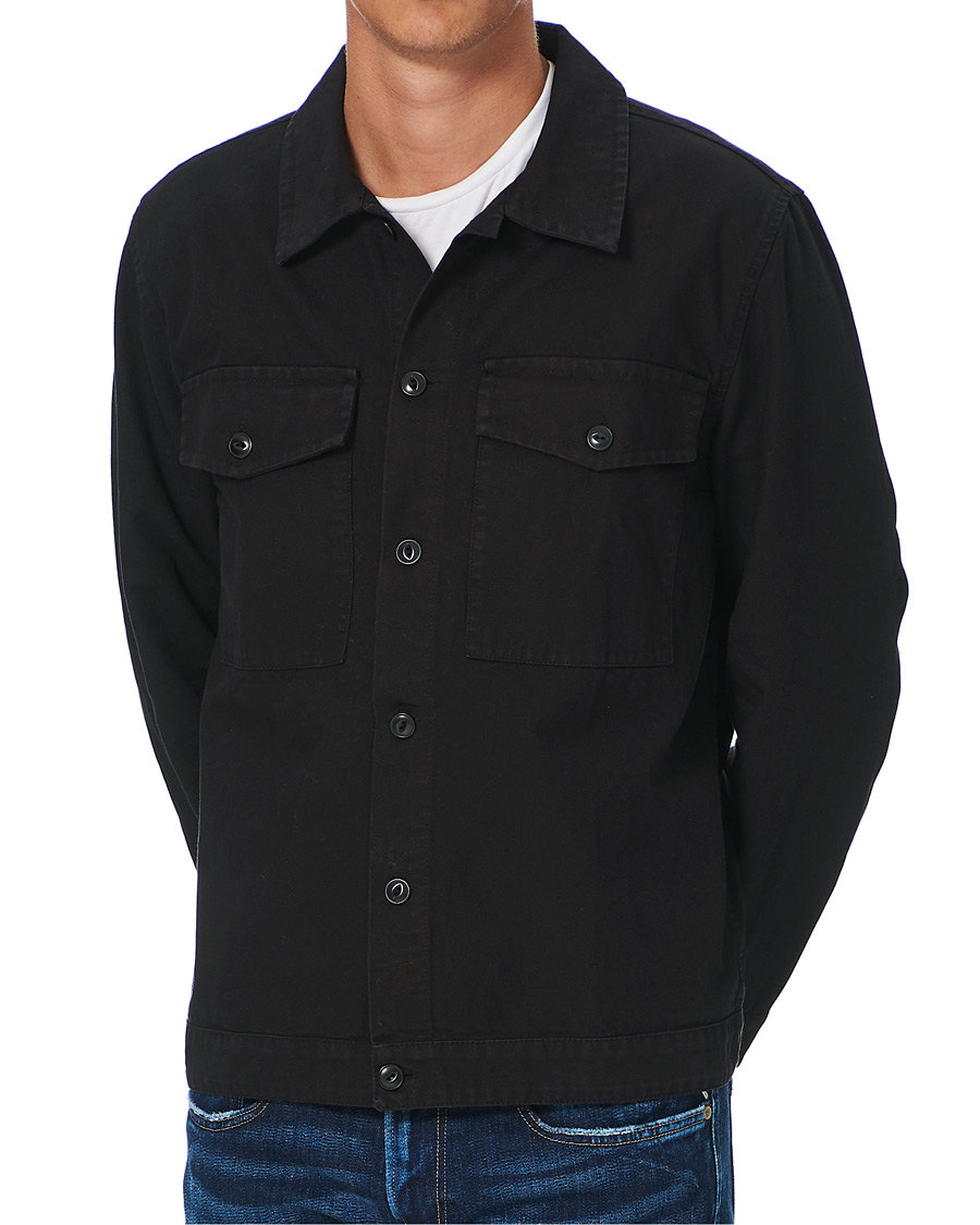 Nudie Jeans Colin Canvas Overshirt Black at CareOfCarl.com