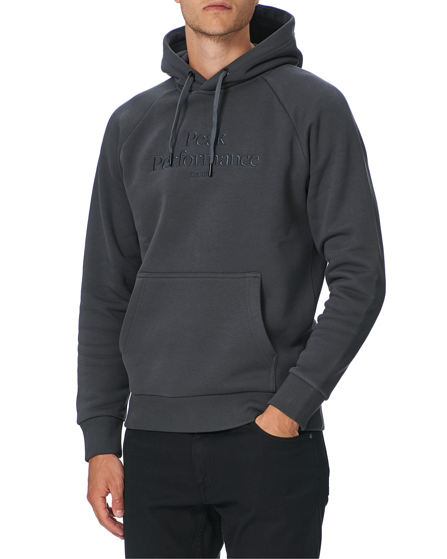 Peak Performance Original Logo Hoodie Motion Grey at CareOfCarl.com