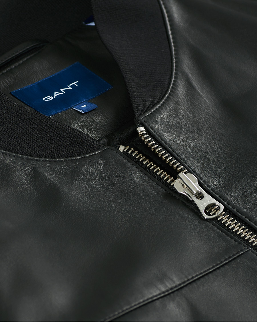 Gant leather clearance jacket