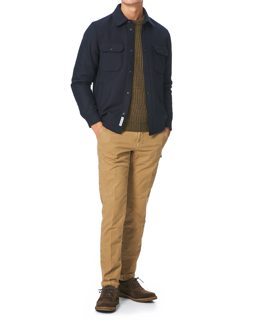 Incotex Slim Fit Cotton Stretch Chinos Beige at CareOfCarl