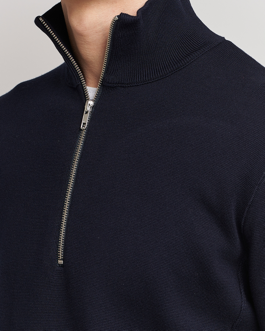 Louis Vuitton Navy Cotton Jacquard Cities Half Zip Sweater – Luxuria & Co.