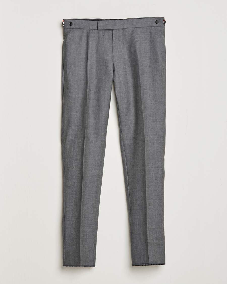 Thom Browne Super 120s Wool Trousers Medium Grey at CareOfCarl.com
