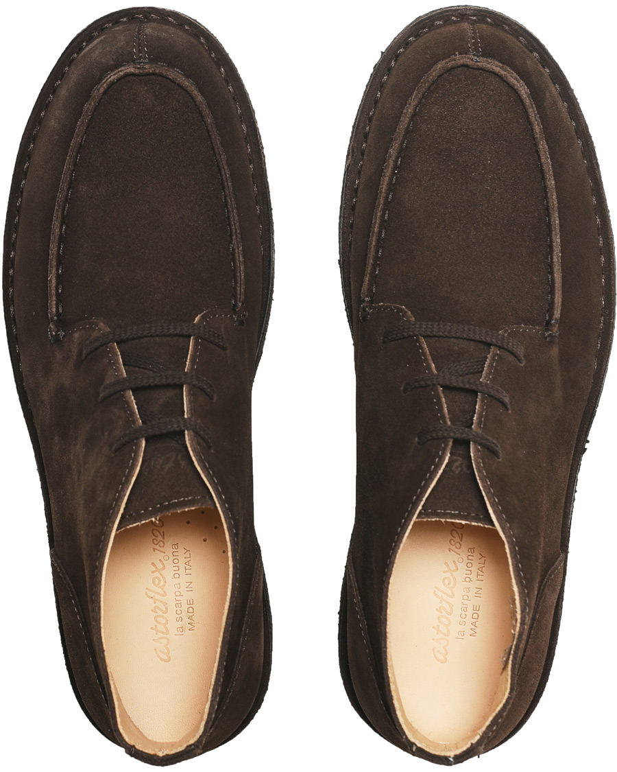 Astorflex Markflex Lined Chukka Boot Dark Brown Suede at