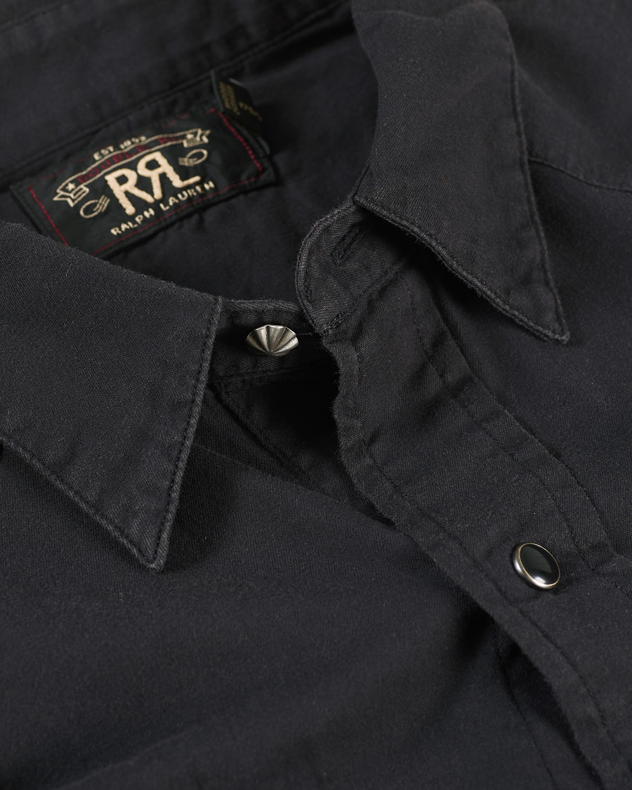 RRL Buffalo Western Shirt Polo Black at CareOfCarl.com