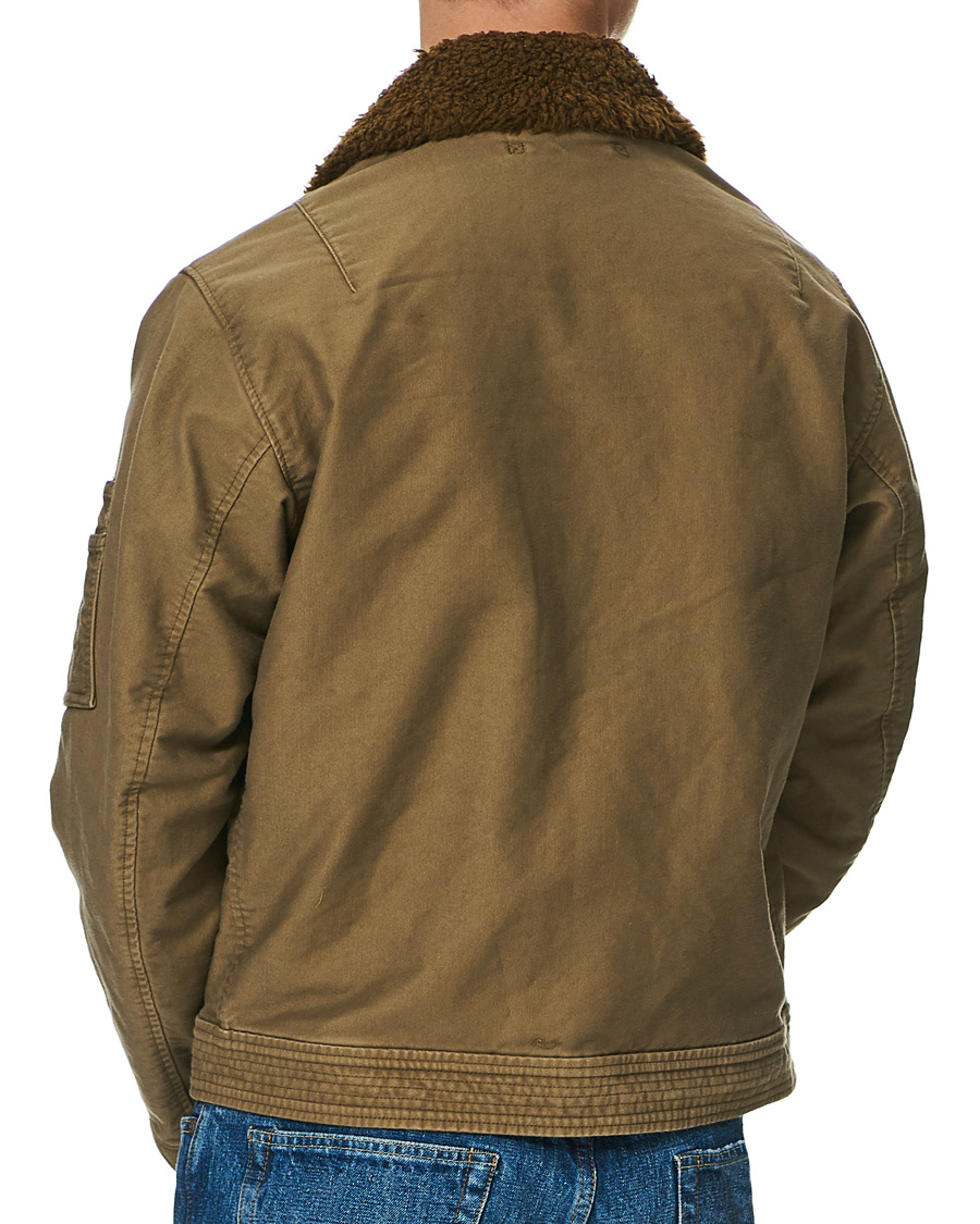 RRL Clayworth Bomber Jacket Olive at CareOfCarl.com