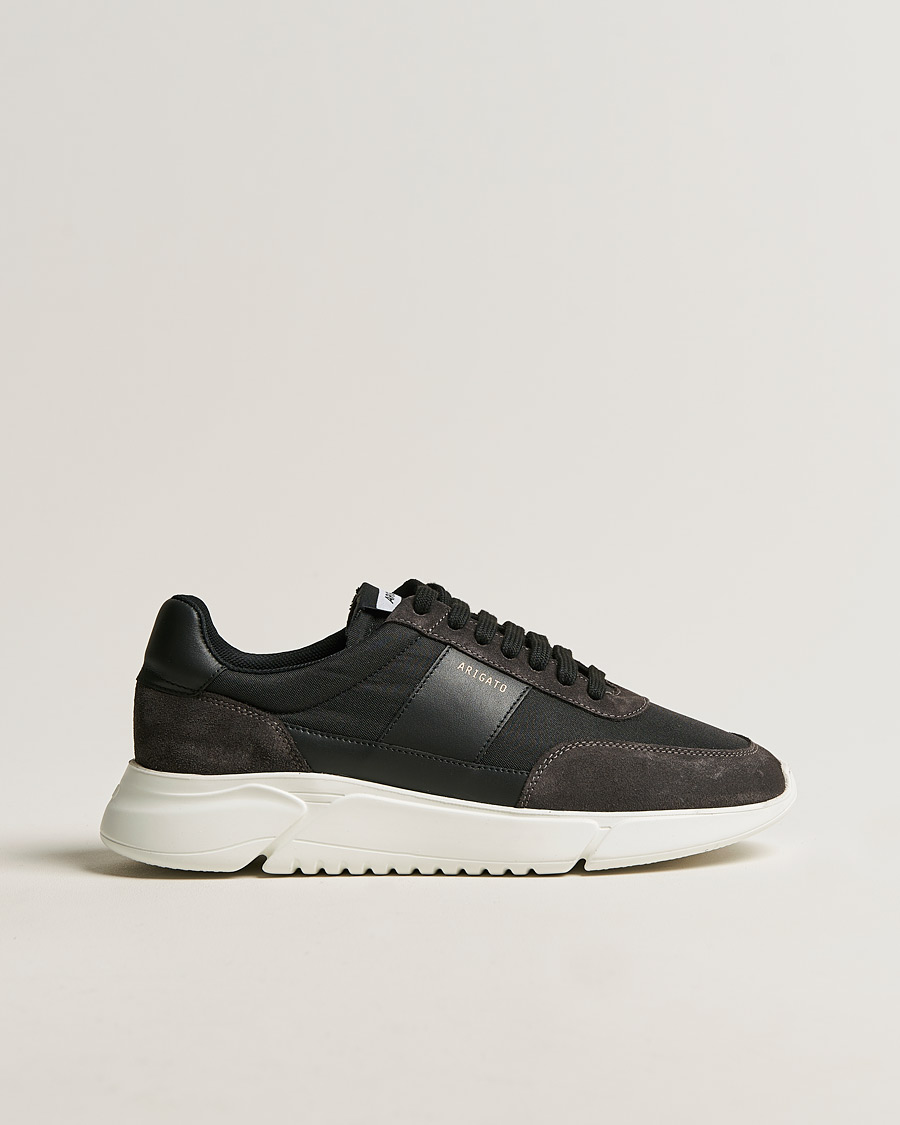 Axel Arigato Genesis Vintage Runner Sneaker Black Grey Suede at