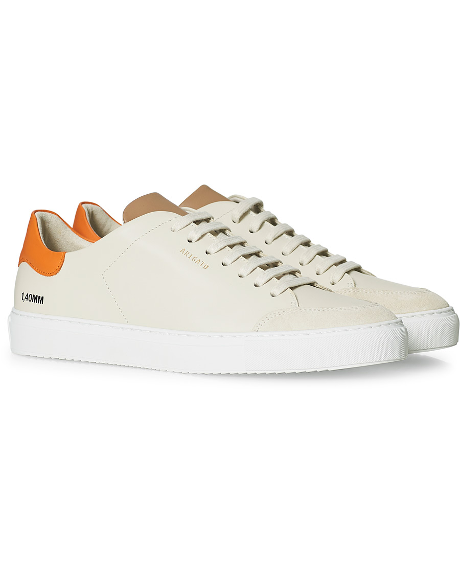 Axel Arigato Clean 90 Triple Sneaker White Orange Leather at