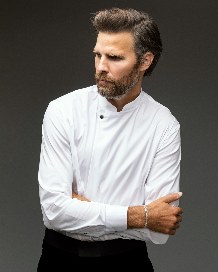 Giorgio Armani Guru Collar Dress Shirt White at CareOfCarl.com