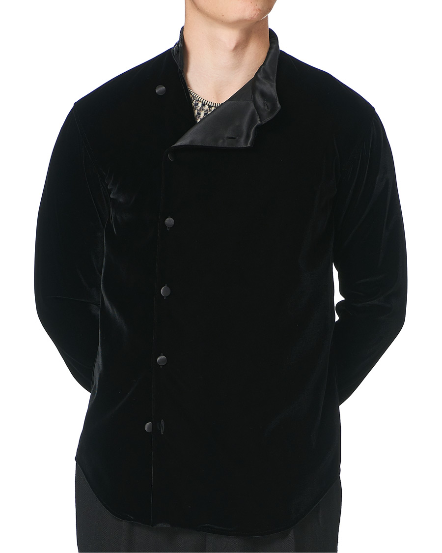 Giorgio Armani Velvet Guru Shirt Jacket Black at CareOfCarl