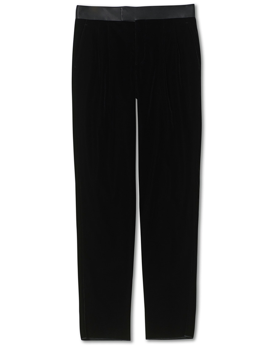 Emporio Armani Velvet Trousers In Black | ModeSens