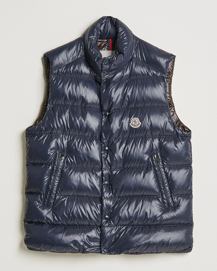 mens blue moncler gilet