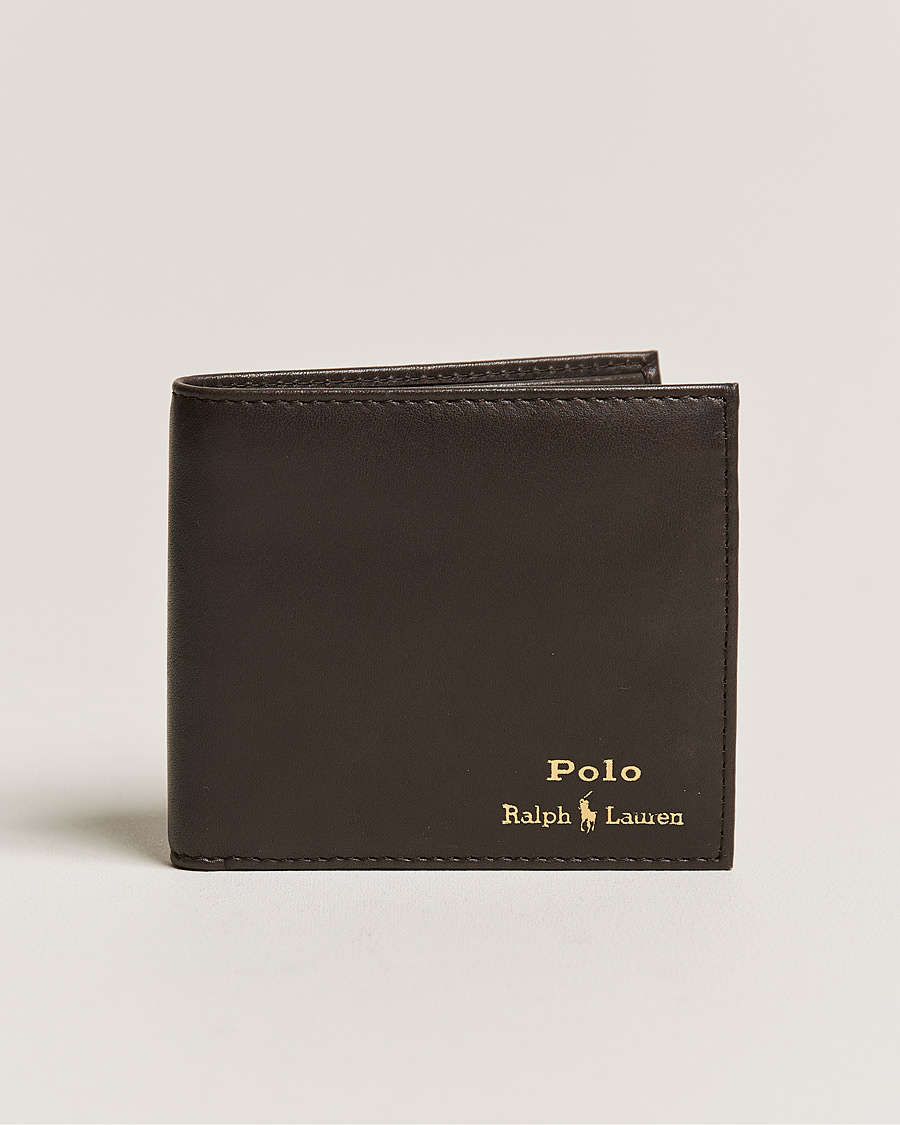 Polo ralph lauren leather shop billfold wallet with coin pocket