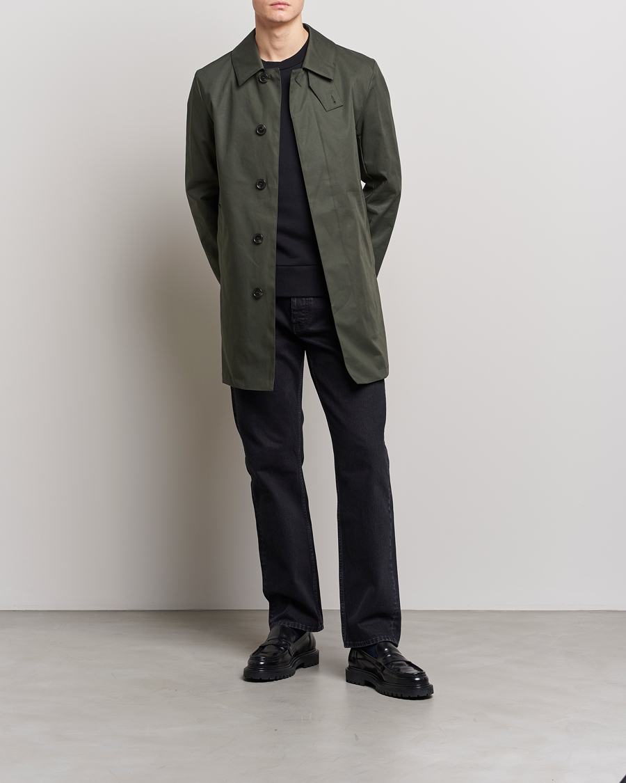 Mens green 2024 mac coat