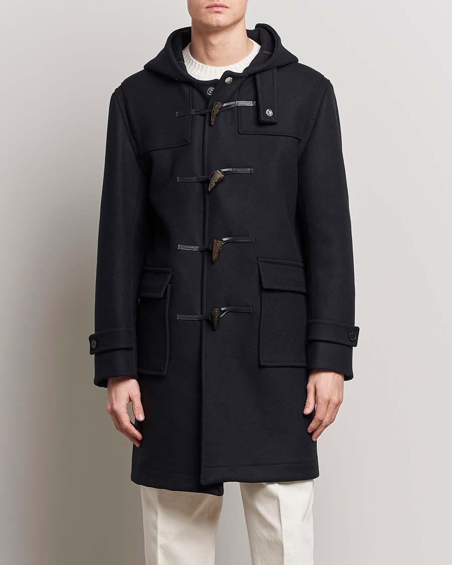 Mens wool duffle store coat with hood