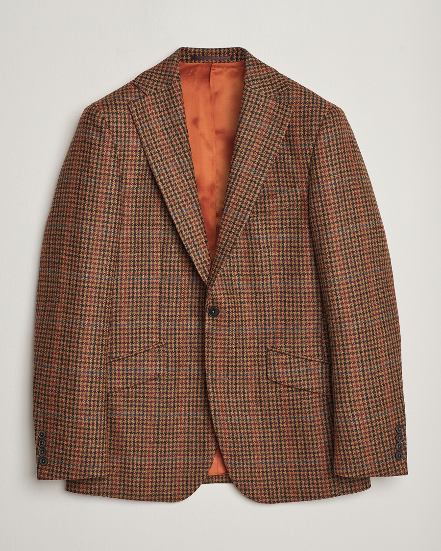 Tan houndstooth blazer sale