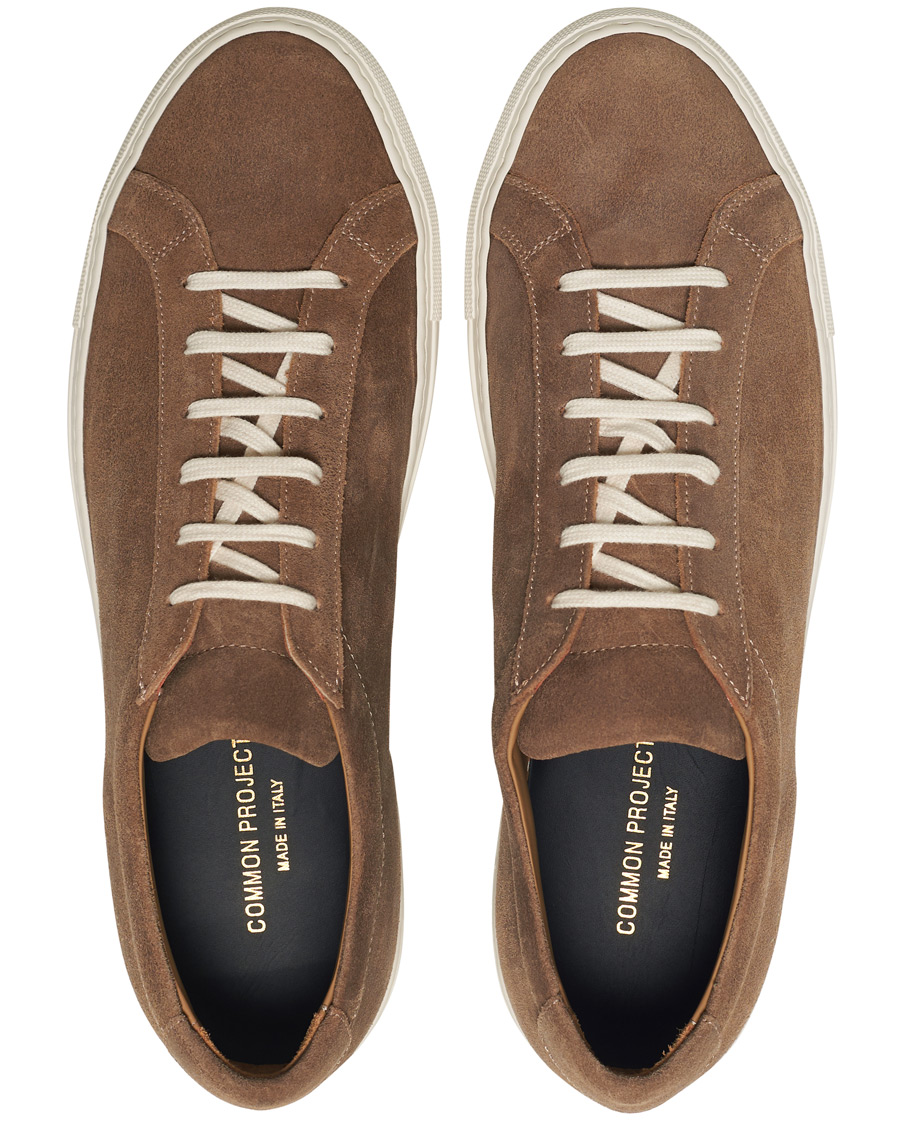 Common projects store brown suede