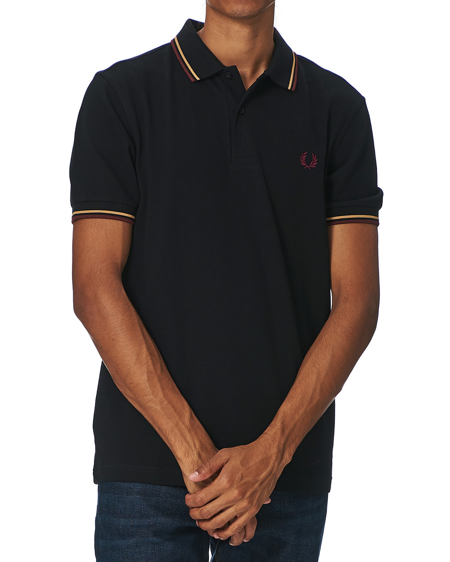 Fred perry polo shop black and gold