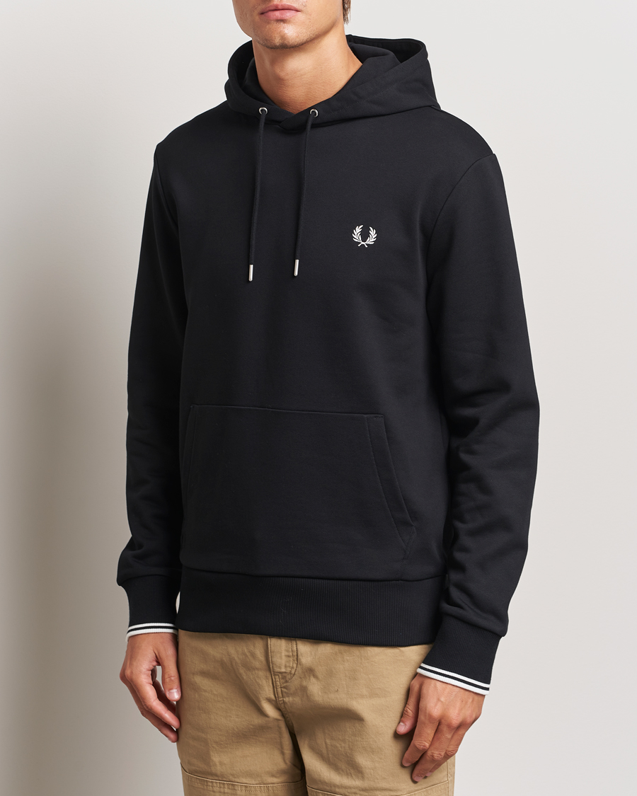 Men |  | Fred Perry | Tipped Hoodie Black