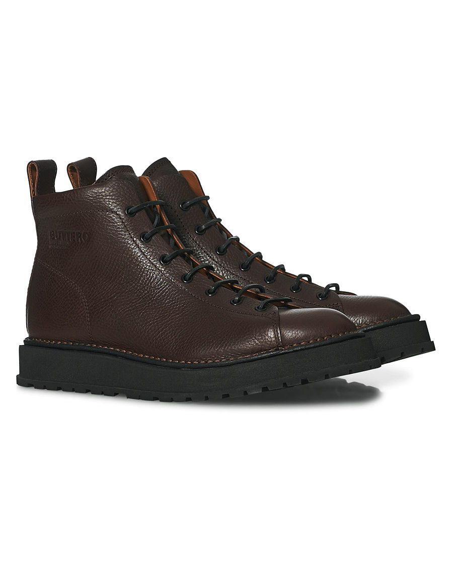 Buttero Aedi Leather Boots Dark Brown at CareOfCarl.com