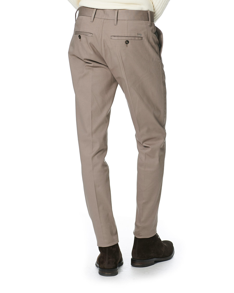 Emporio Armani Twill Cotton Chinos Beige at CareOfCarl