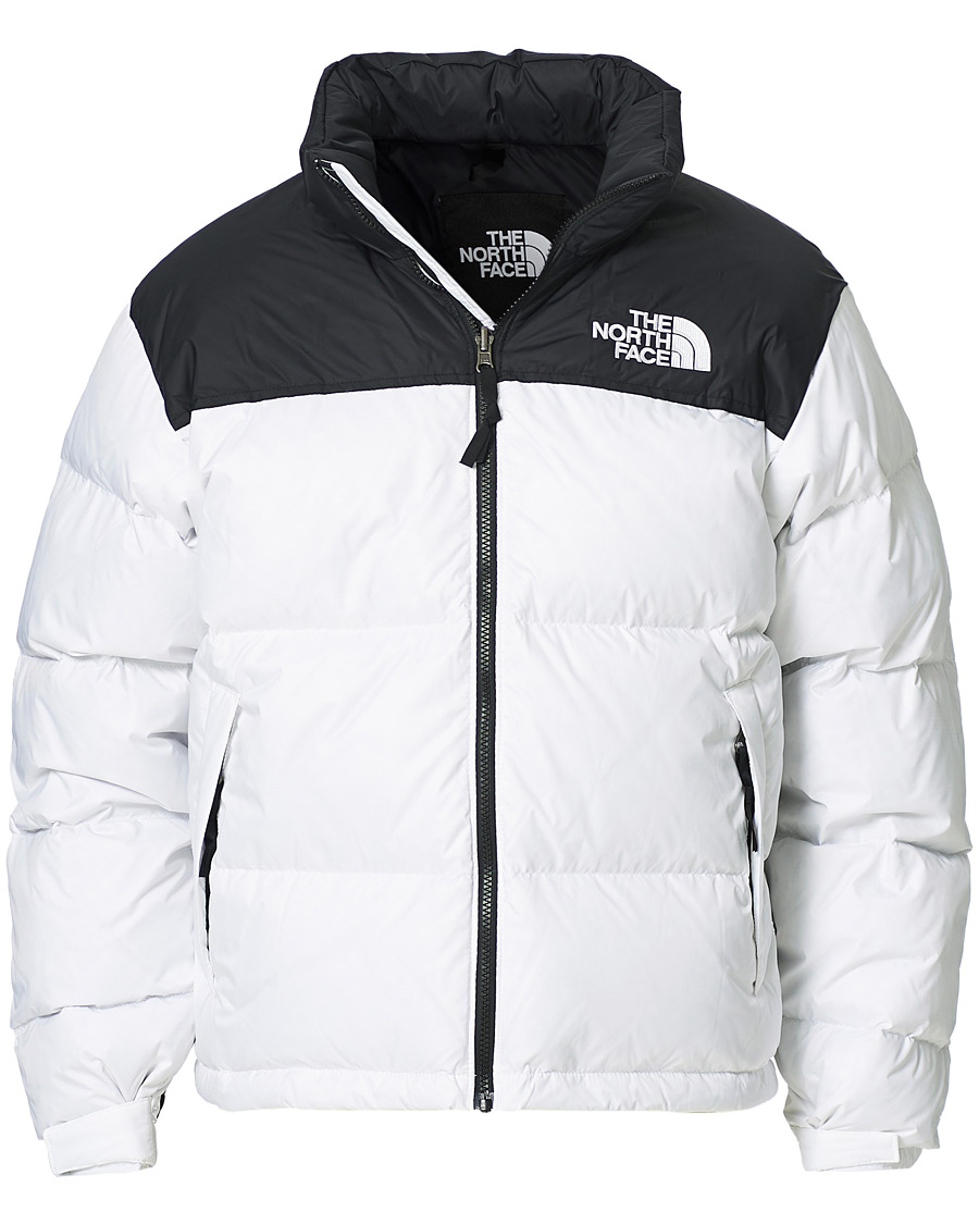 North face jacket store white and black