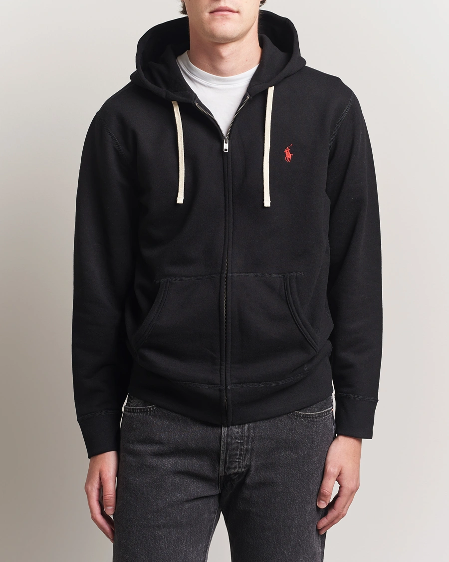Men | Sweaters & Knitwear | Polo Ralph Lauren | Fleece Full Zip Hoodie Polo Black