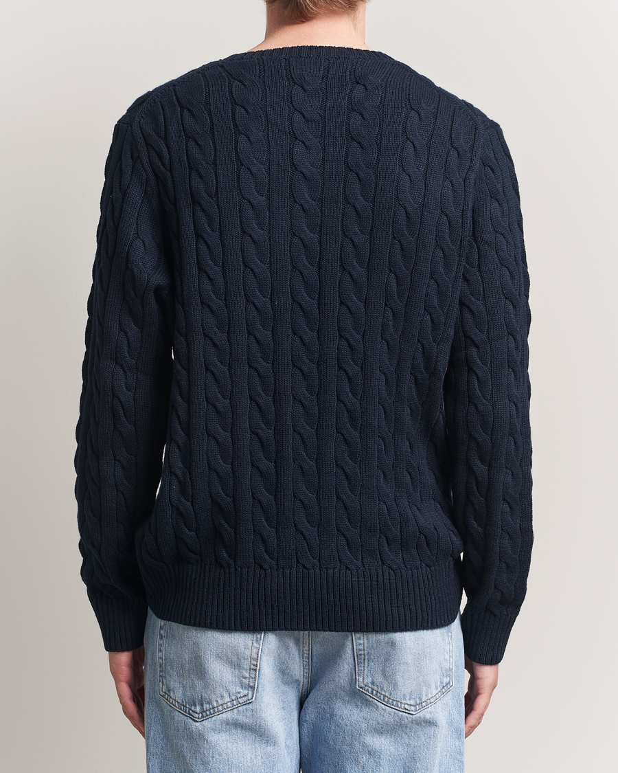 Men | Sweaters & Knitwear | Polo Ralph Lauren | Cotton Cable Pullover Hunter Navy