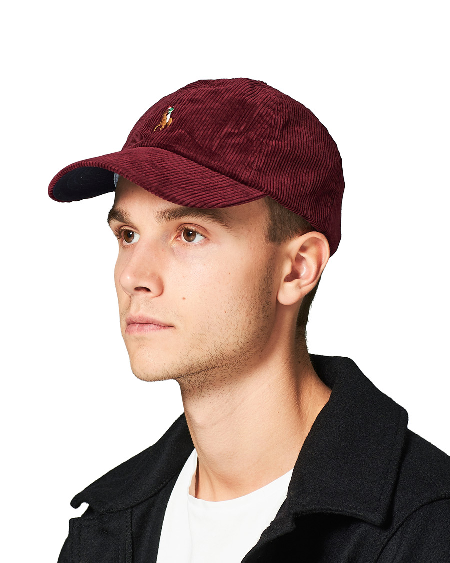 Polo Ralph Lauren Corduroy Cap Classic Wine at CareOfCarl.com