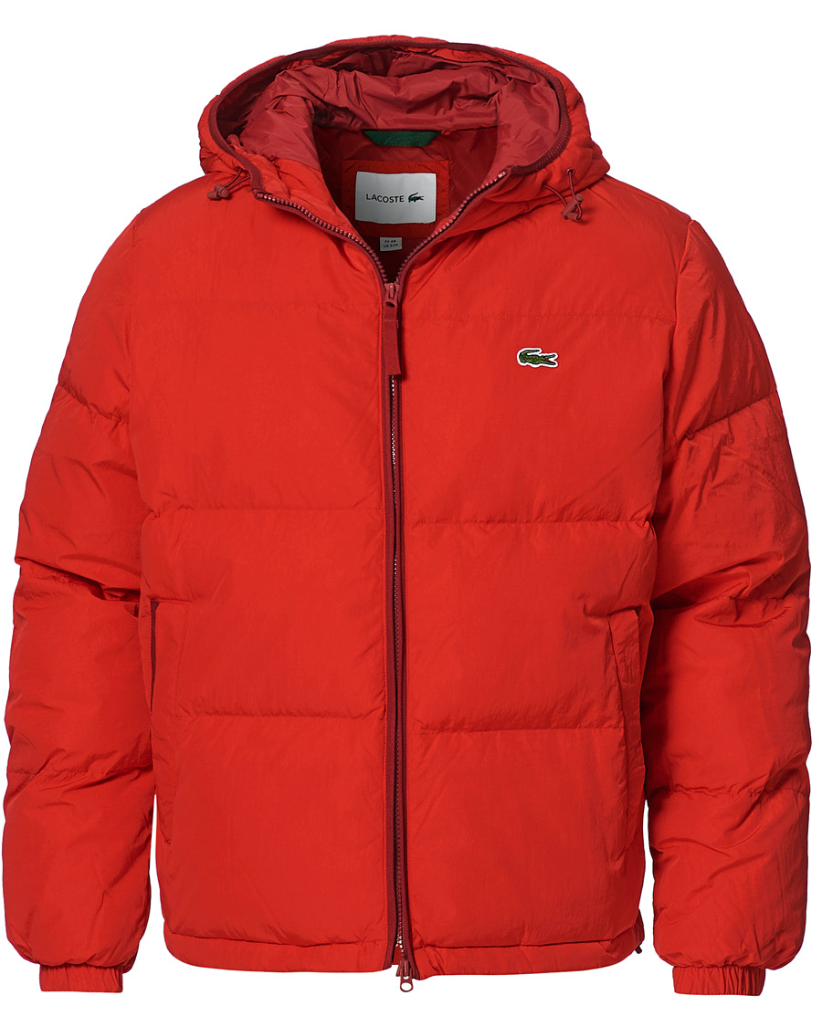 Red lacoste sale jacket mens